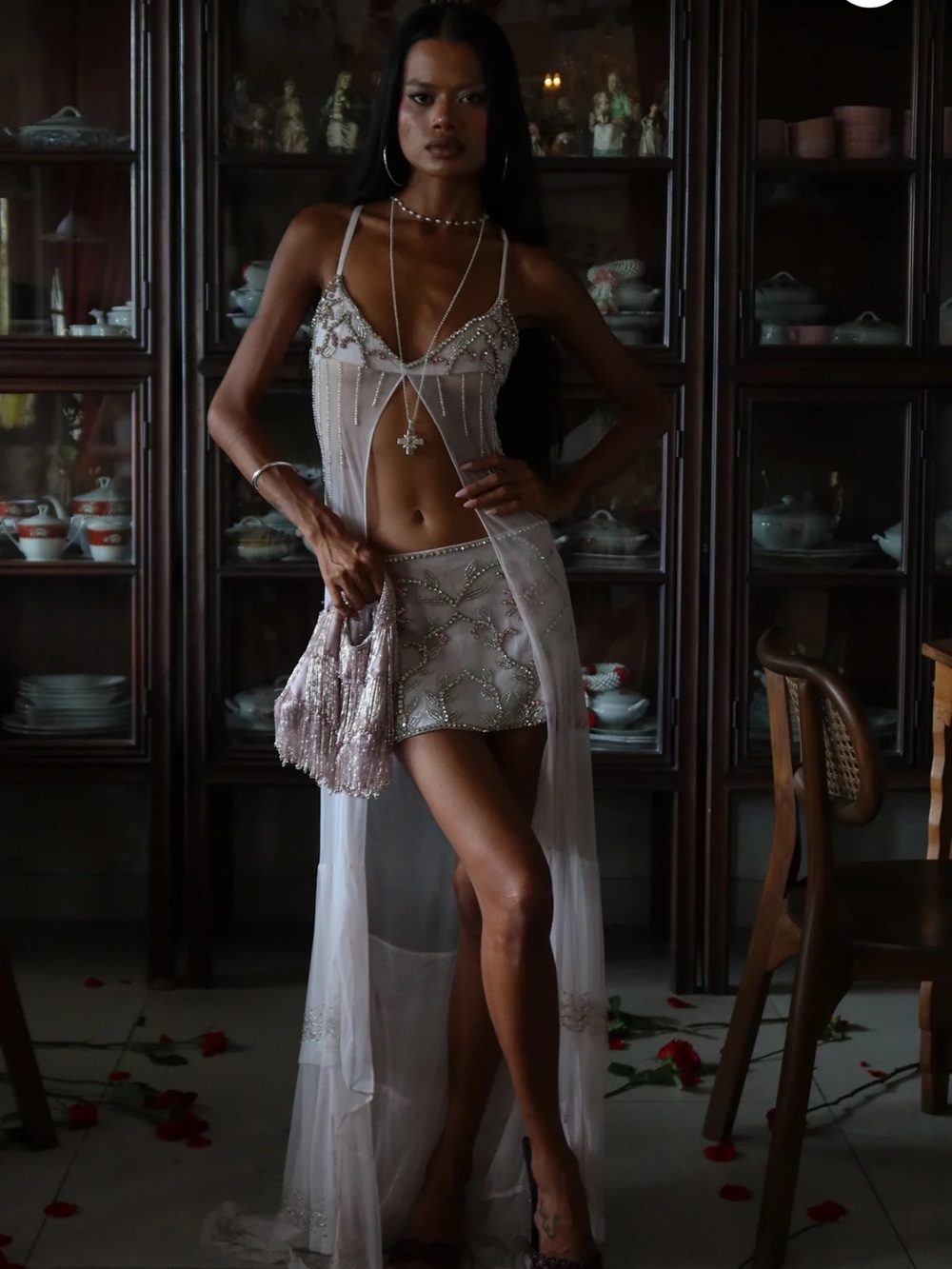 INTO GAIA Aphrodite’s Wake Sheer Beaded Rhinestone Set